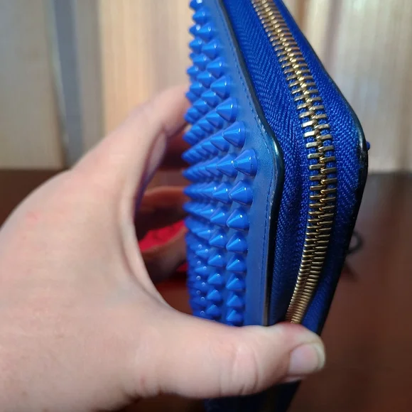 Christian Louboutin Panettone blue spiked long wallet - Picture 7 of 12